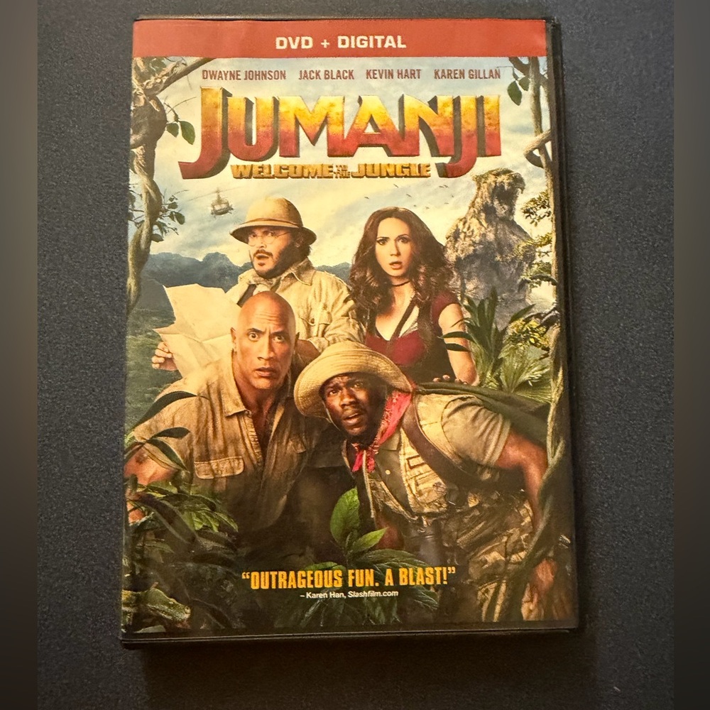 Jumanji: Welcome to the Jungle DVD - Red and Black Cover
